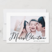 Eenvoudige en minimale stijlvolle vrolijke kerstfo (Voorkant)