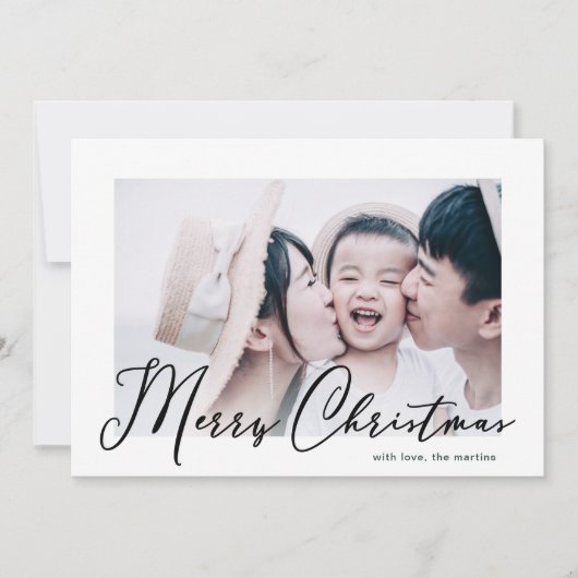 Eenvoudige en minimale stijlvolle vrolijke kerstfo (Voorkant)