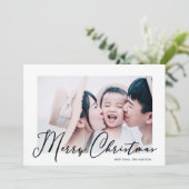 Eenvoudige en minimale stijlvolle vrolijke kerstfo (Staand voorkant)