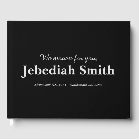 Eenvoudige en minimale sympathieën gastenboek (Voorkant)