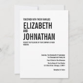 Eenvoudige en minimale Typografie-fotobruiloft Kaart (Voorkant)