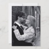 Eenvoudige en minimale Typografie-fotobruiloft Kaart (Achterkant)