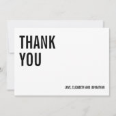 Eenvoudige en minimale Typografie Weddenschap Hart Bedankkaart (Voorkant)