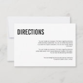 Eenvoudige en minimale Typografie Wedding Directio Kaart (Voorkant)