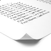 Eenvoudige en minimale Typografie Wedding Seating  Poster (Hoek)