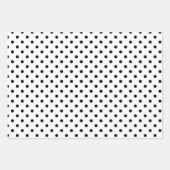 eenvoudige en minimale zwarte en witte haarpunten inpakpapier vel (Voorkant 3)