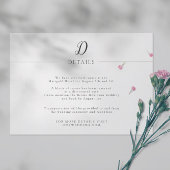 Eenvoudige en minimalistische details van het Mono Informatiekaartje