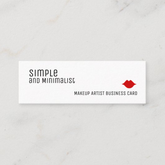 Eenvoudige en minimalistische elegante make-up mini visitekaartje (Voorkant)