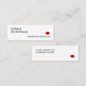 Eenvoudige en minimalistische elegante make-up mini visitekaartje (Voorkant / Achterkant)