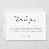 Eenvoudige en minimalistische flat-panelerkaart vo bedankkaart (Voorkant)