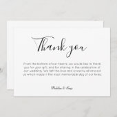 Eenvoudige en minimalistische flat-panelerkaart vo bedankkaart (Voorkant / Achterkant)