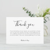 Eenvoudige en minimalistische platte bedankkaart (Staand voorkant)