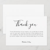 Eenvoudige en minimalistische platte bedankkaart (Voorkant / Achterkant)