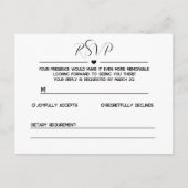 Eenvoudige en minimalistische RSVP-kaart Uitnodiging Briefkaart (Voorkant)