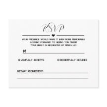 Eenvoudige en minimalistische RSVP-kaart