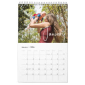 Eenvoudige en moderne 2024 familie foto kalender (Jan 2026)