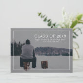 Eenvoudige en moderne aankondiging van Afstuderen (Staand voorkant)