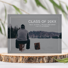 Eenvoudige en moderne aankondiging van Afstuderen