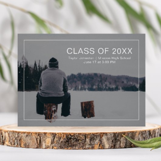 Eenvoudige en moderne aankondiging van Afstuderen