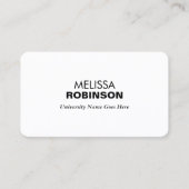 Eenvoudige en moderne Afstuderen studentenuniversi Contactkaartje (Voorkant)