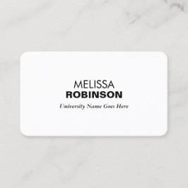 Eenvoudige en moderne Afstuderen studentenuniversi Contactkaartje