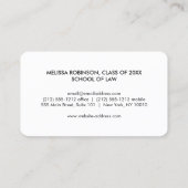 Eenvoudige en moderne Afstuderen studentenuniversi Contactkaartje (Achterkant)