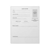 Eenvoudige en moderne boek Review Tear-Off Notitieblok (Linkerzijde)