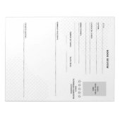 Eenvoudige en moderne boek Review Tear-Off Notitieblok (Voorkant)