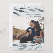 Eenvoudige en moderne botanische feestfoto feestdagenkaart (Voorkant)