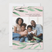 Eenvoudige en moderne botanische foto kerst Kaart (Voorkant)