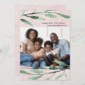 Eenvoudige en moderne botanische foto kerst Kaart (Voorkant / Achterkant)