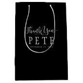 Eenvoudige en moderne bruiloft of gast Dank je wel Medium Cadeauzakje (Voorkant)