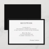 Eenvoudige en moderne bruiloft receptie Kaart (Voorkant / Achterkant)