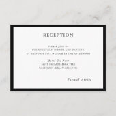 Eenvoudige en moderne bruiloft receptie Kaart (Voorkant)