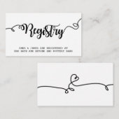 Eenvoudige en moderne bruiloft register Kaart (Voorkant / Achterkant)