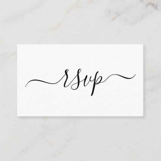 Eenvoudige en moderne bruiloft RSVP Informatiekaartje (Voorkant)