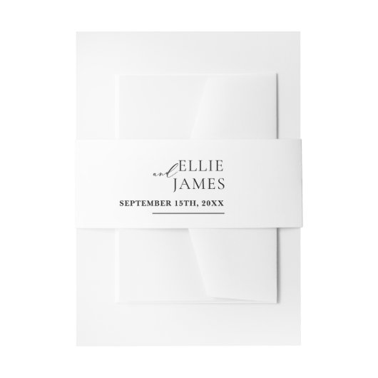 Eenvoudige en moderne bruiloft uitnodigingen wikkel (Voorkant Voorbeeld)