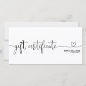 Eenvoudige en moderne Cadeaubon (Voorkant)