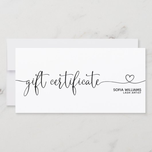 Eenvoudige en moderne Cadeaubon (Voorkant)