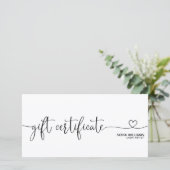 Eenvoudige en moderne Cadeaubon (Staand voorkant)