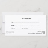 Eenvoudige en moderne Cadeaubon (Achterkant)