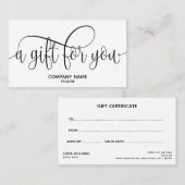 Eenvoudige en moderne Cadeaubon Visitekaartje (Voorkant / Achterkant)