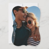 Eenvoudige en moderne foto bruiloft kaart (Achterkant)