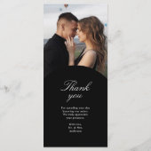 Eenvoudige en moderne foto-bruiloft menu (Achterkant)