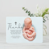 Eenvoudige en moderne foto-interbandige foto Dank  Bedankkaart (Staand voorkant)