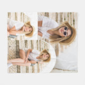 Eenvoudige en moderne fotocollage fleece deken (Voorkant (Horizontaal))