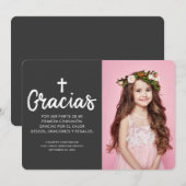 Eenvoudige en moderne Fotointercommunales Bedankkaart (Voorkant / Achterkant)