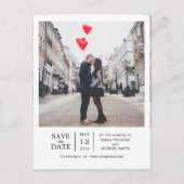 Eenvoudige en moderne foto's Sla de datum op Aankondigingskaart (Voorkant)