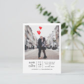 Eenvoudige en moderne foto's Sla de datum op Aankondigingskaart (Staand voorkant)