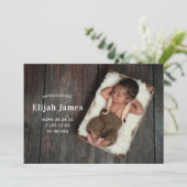 Eenvoudige en moderne geboorteaankondiging kaart (Staand voorkant)